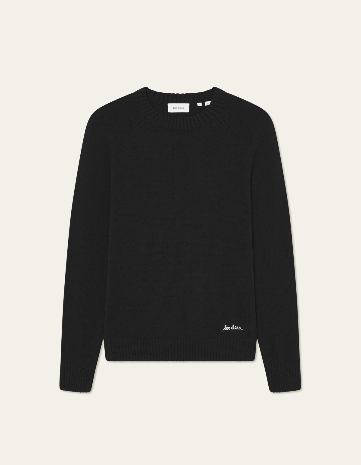 Les Deux Brad Roundneck Knit - sort - Supermen.dk
