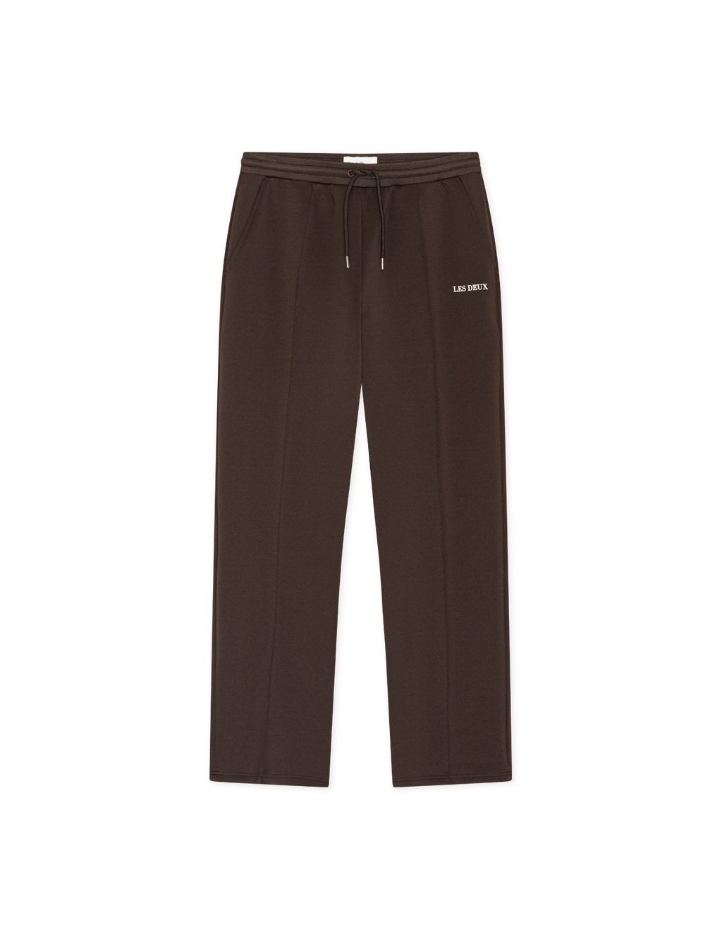 Les Deux Casual track pants i Delicioso brun – produktbillede bagfra