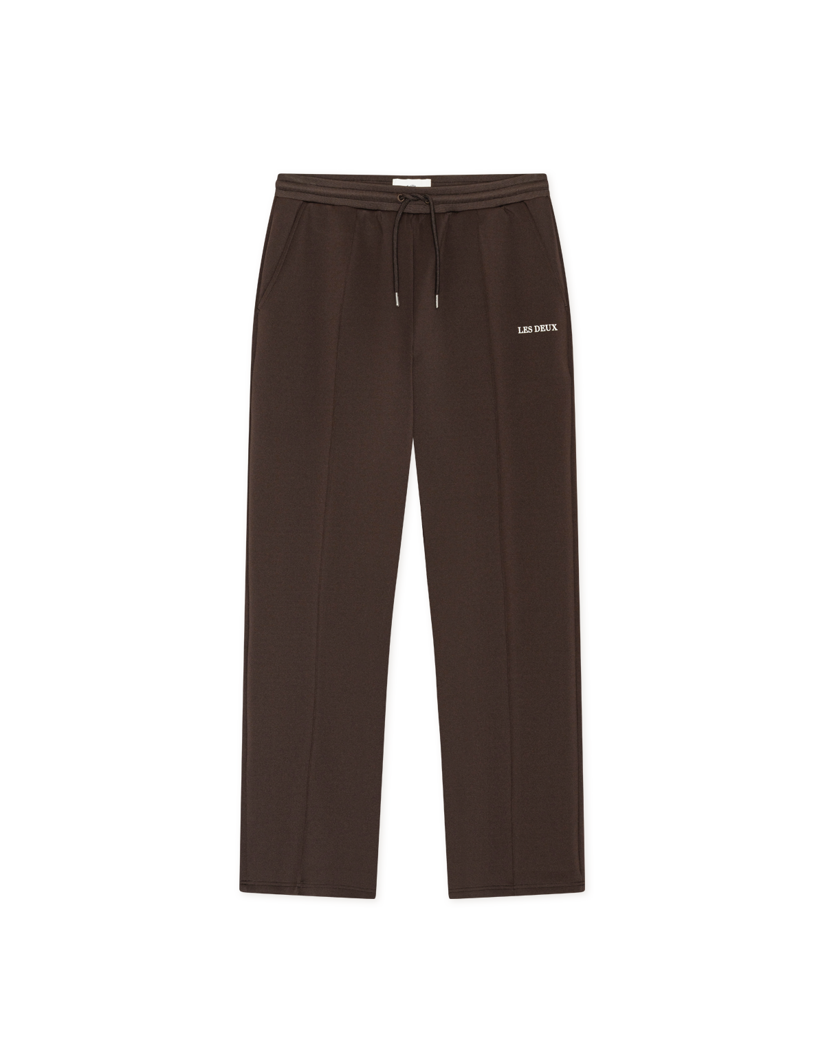 Les Deux Casual track pants i Delicioso brun – produktbillede bagfra