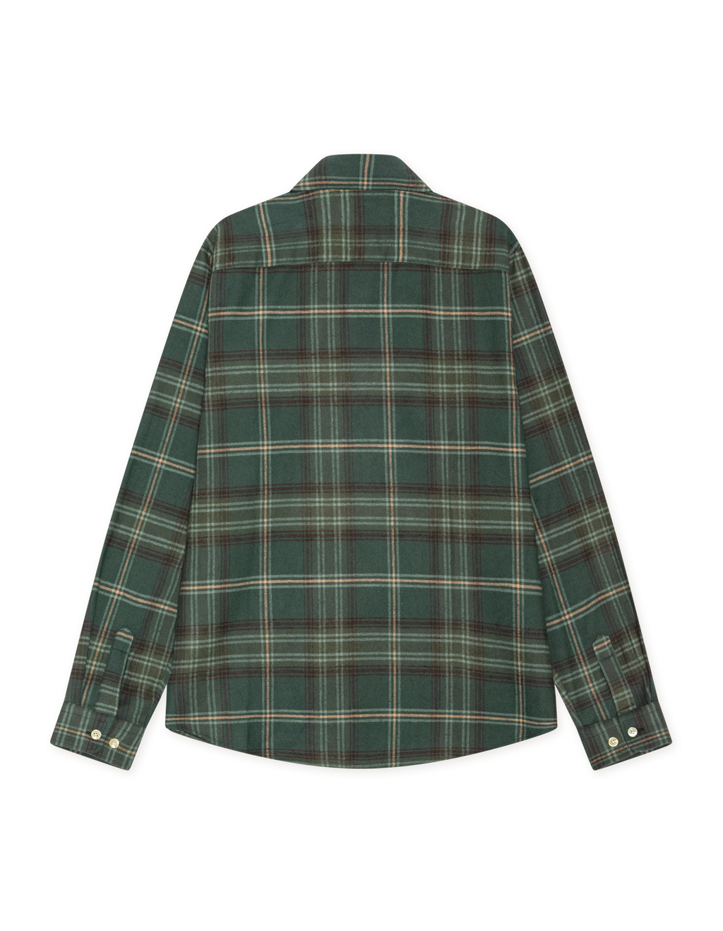 Les Deux ternet overshirt i Darkest Spruce grøn – produktbillede bagfra