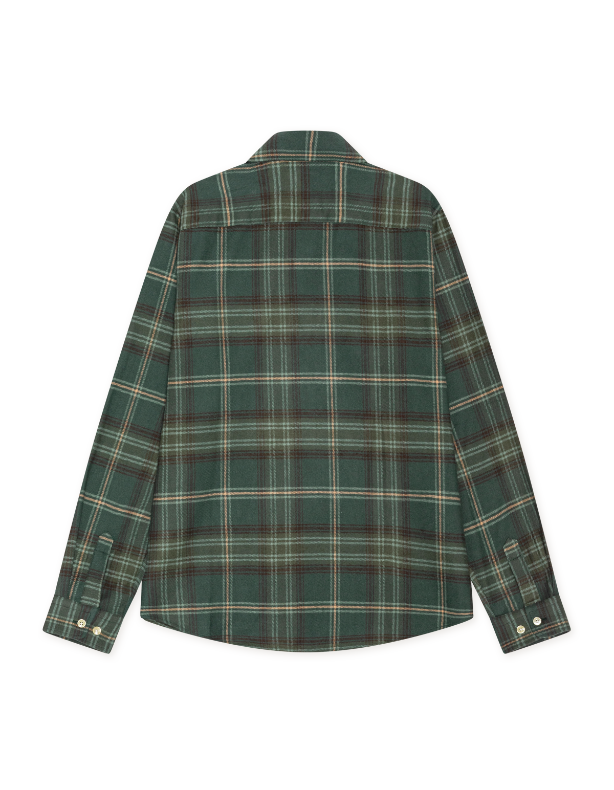 Les Deux ternet overshirt i Darkest Spruce grøn – produktbillede bagfra