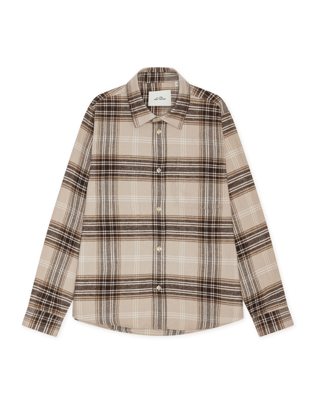 Les Deux ternet overshirt i Light Sand – produktbillede bagfra