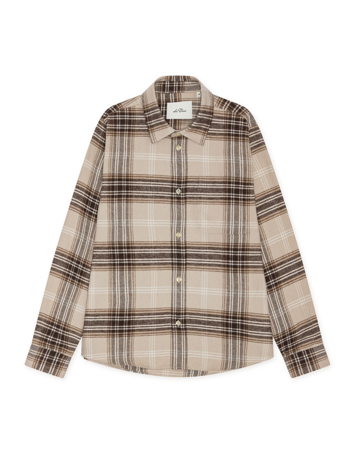 Les Deux ternet overshirt i Light Sand – produktbillede bagfra