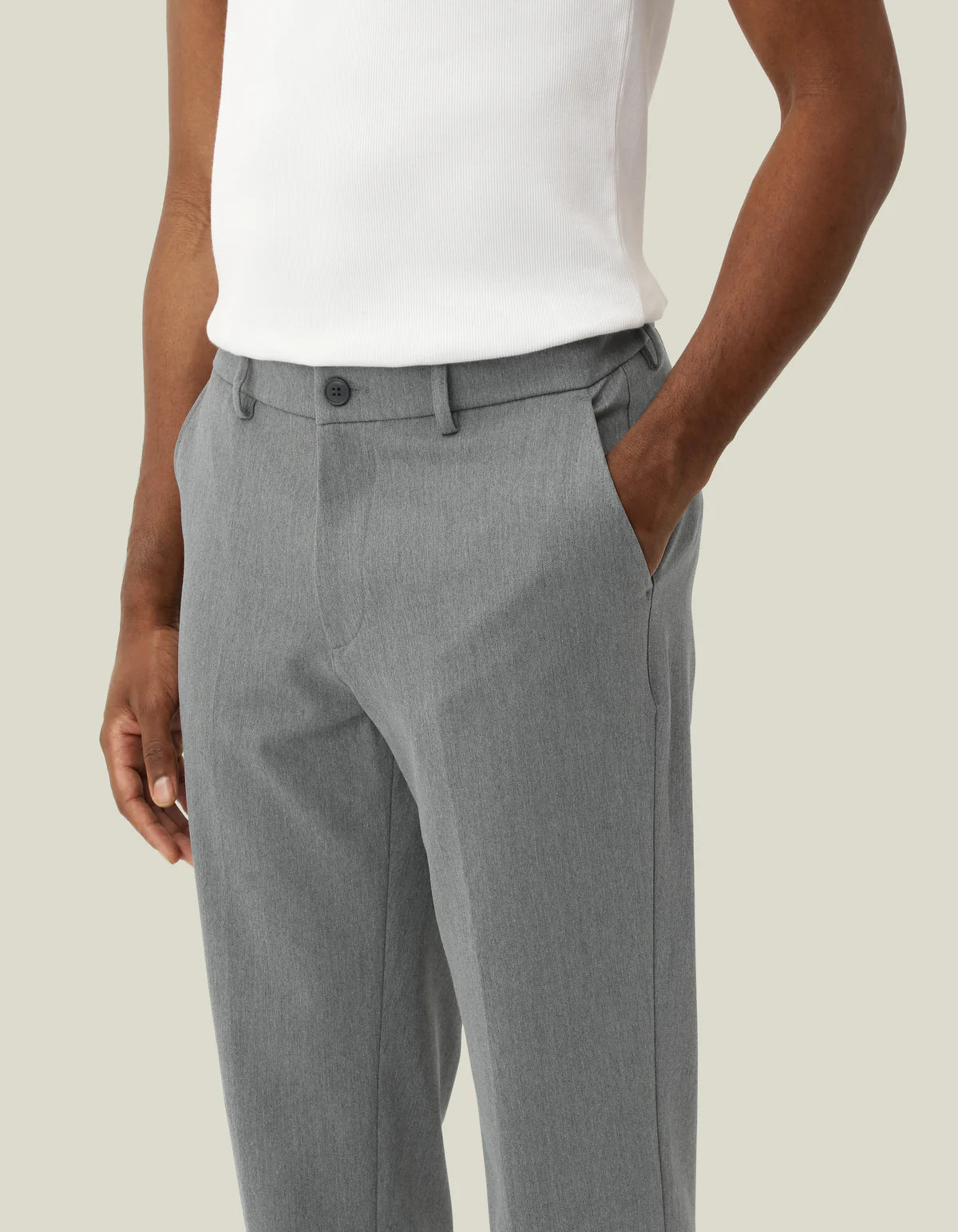 Les Deux Como Reg Suit Pants Grey Melange - Supermen.dk