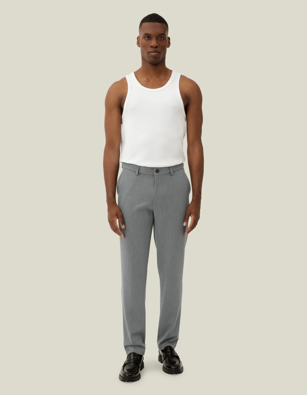 Les Deux Como Reg Suit Pants Grey Melange - Supermen.dk
