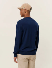 Les Deux Greyson Merino Knit Dark Navy - Supermen.dk