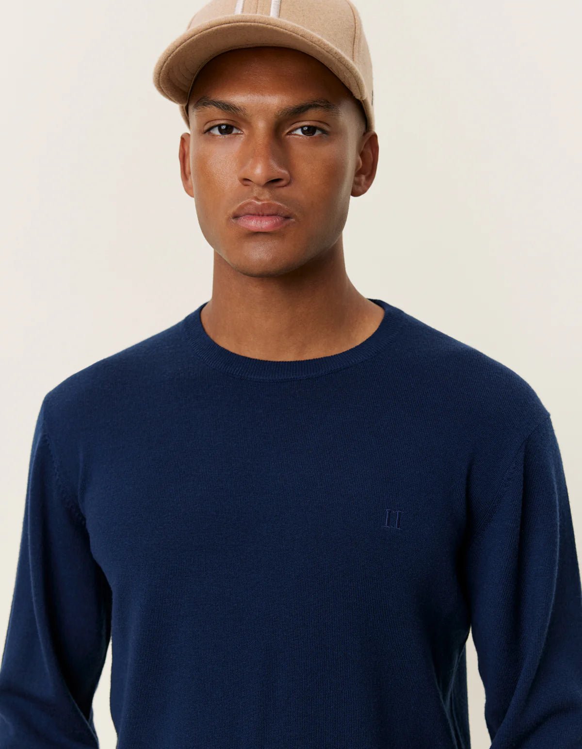 Les Deux Greyson Merino Knit Dark Navy - Supermen.dk