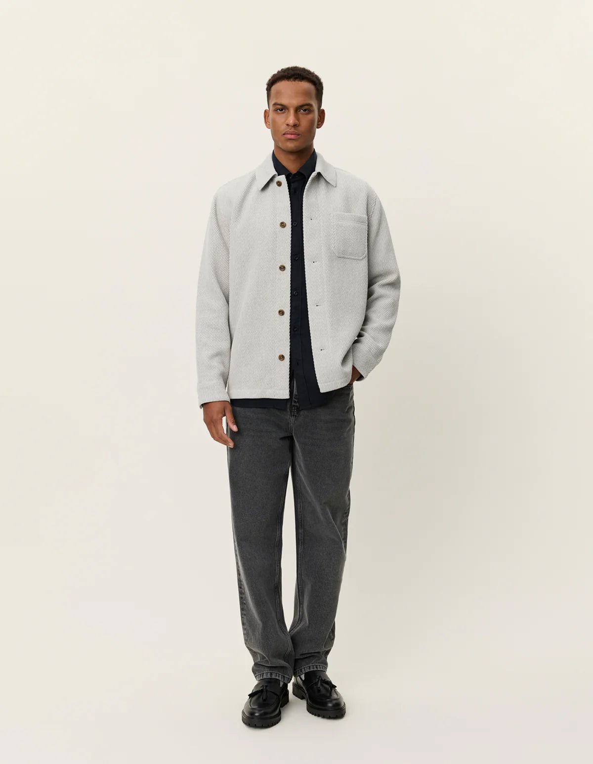 Les Deux Hamilton Twill Wool Overshirt - Supermen.dk
