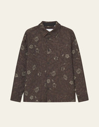 Les Deux Kaleb Flower Jacquard Overshirt - Supermen.dk