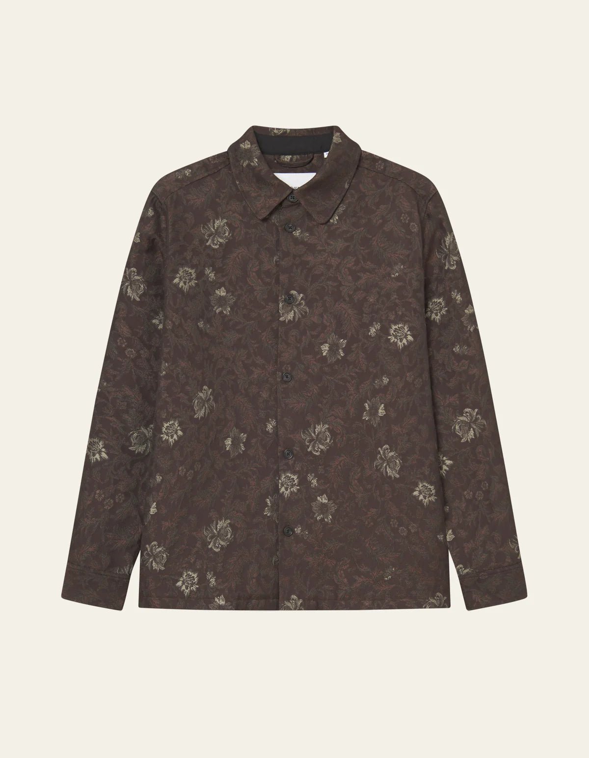 Les Deux Kaleb Flower Jacquard Overshirt - Supermen.dk
