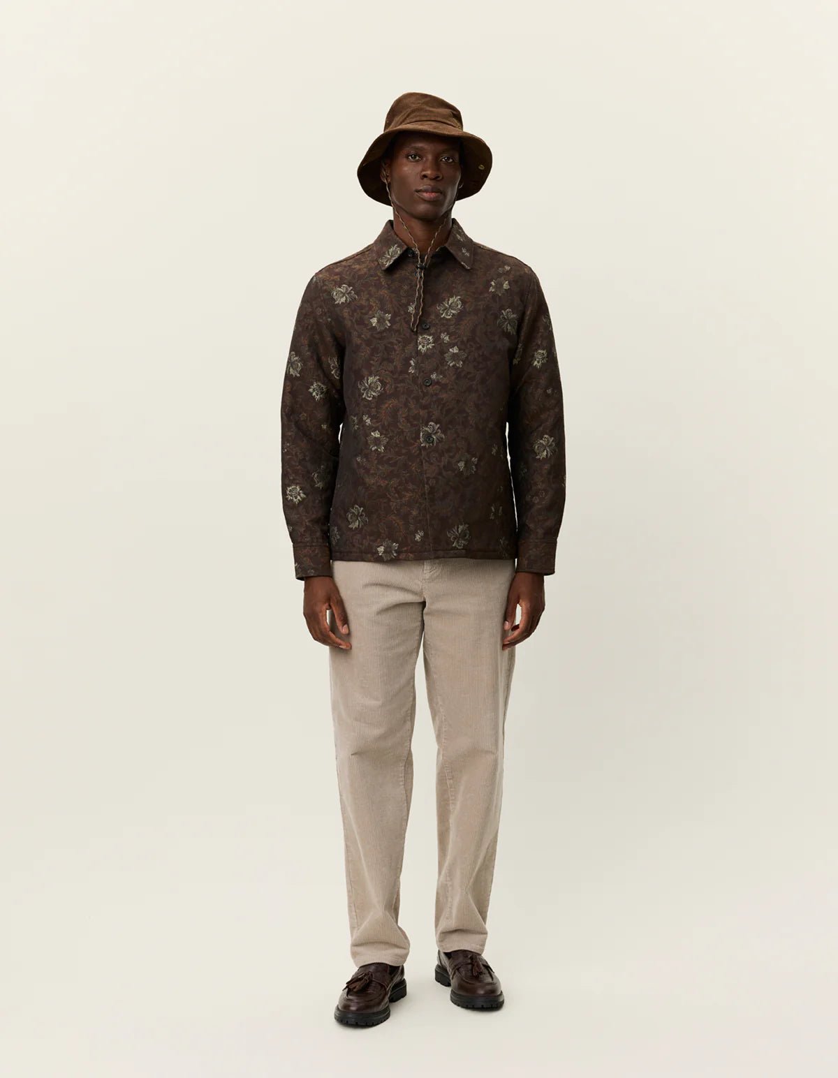 Les Deux Kaleb Flower Jacquard Overshirt - Supermen.dk