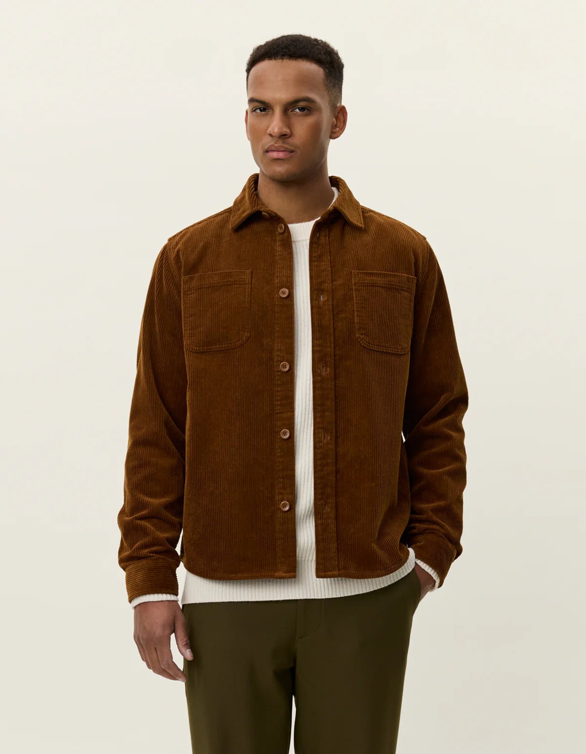 Les Deux Kody Corduroy Overshirt Monk's Robe - Supermen.dk