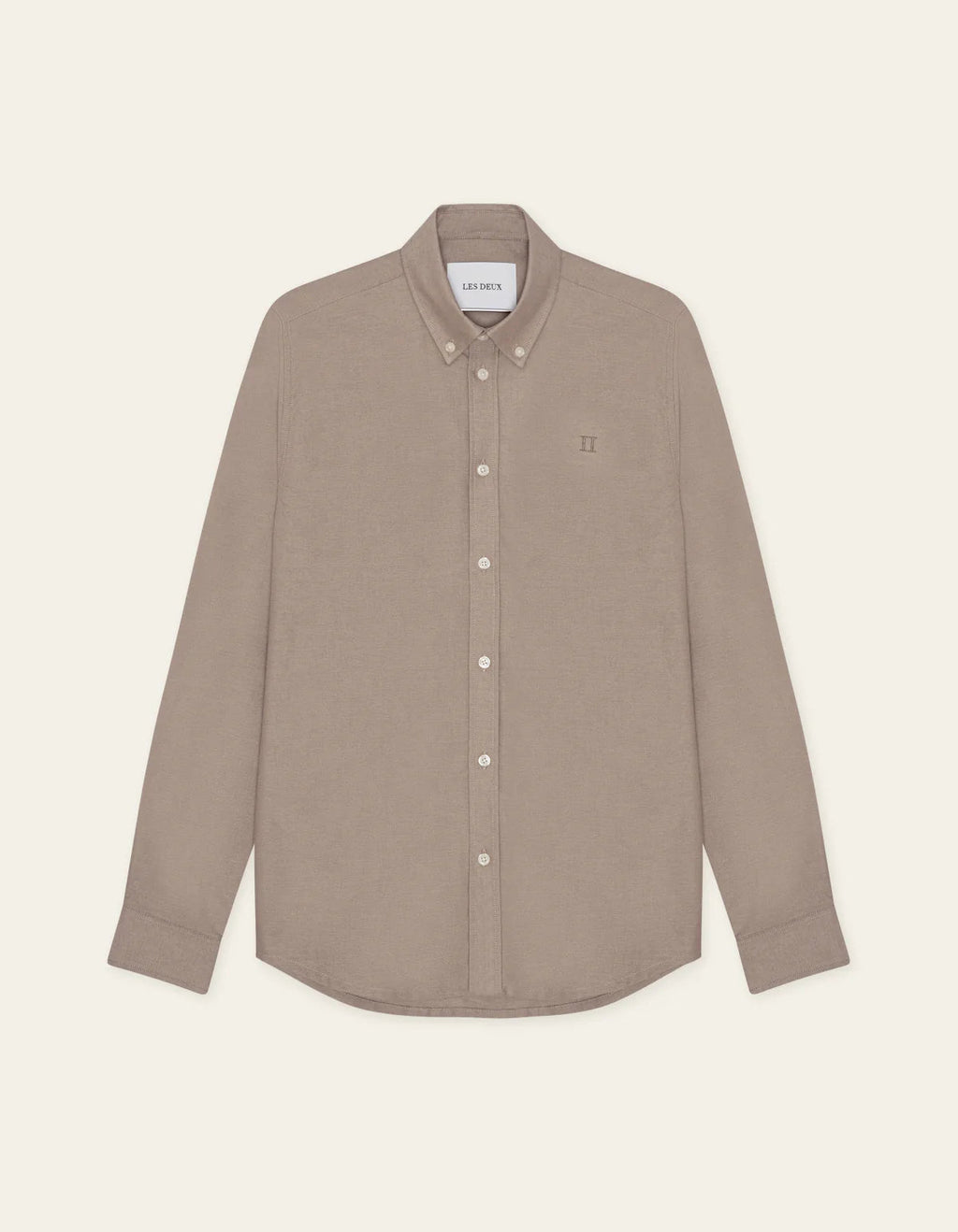 Les Deux Konrad Oxford Shirt Walnut - Supermen.dk