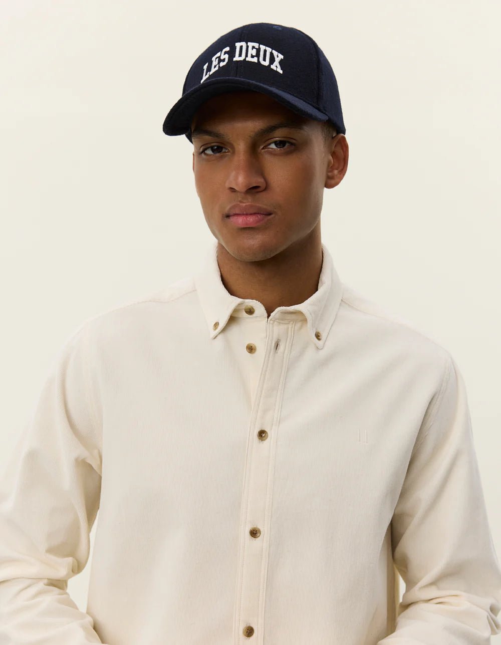 Les Deux Konrad Pinwale Corduroy Shirt - Ivory