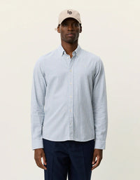 Les Deux Konrad Stripe Cotton Linen Shirt Allure - Supermen.dk