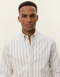 Les Deux Konrad Striped Oxford Shirt - Supermen.dk