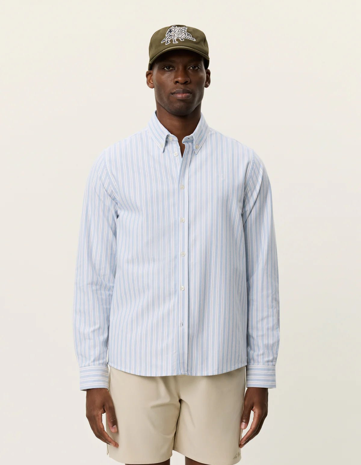 Les Deux Konrad Striped Oxford Shirt - Allure - Supermen.dk