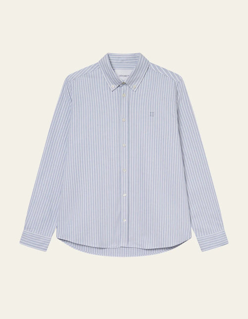 Les Deux Konrad Striped Oxford Shirt Allure - Supermen.dk