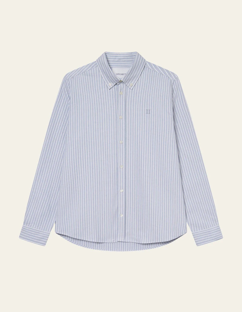 Les Deux Konrad Striped Oxford Shirt Allure - Supermen.dk