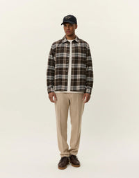 Les Deux Lennon Check Overshirt - Delicioso Brown - Supermen.dk