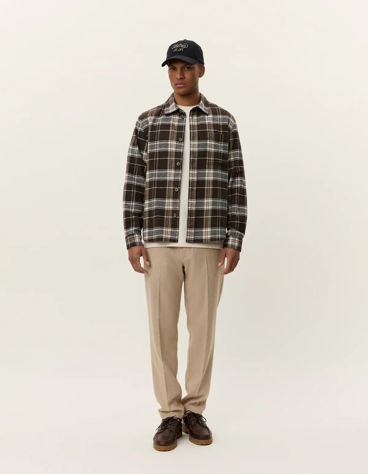 Les Deux Lennon Check Overshirt - Delicioso Brown - Supermen.dk