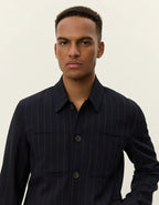 Les Deux Marseille Pinstripe Hybrid Jacket - Supermen.dk
