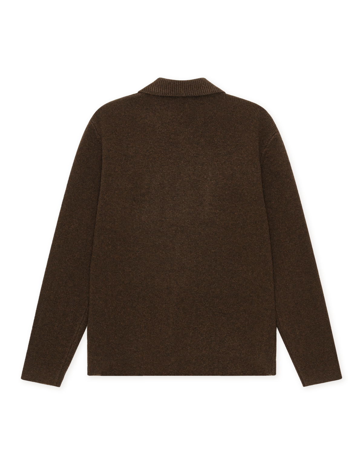Les Deux Milano strikket overshirt i Delicioso brun – produktbillede bagfra