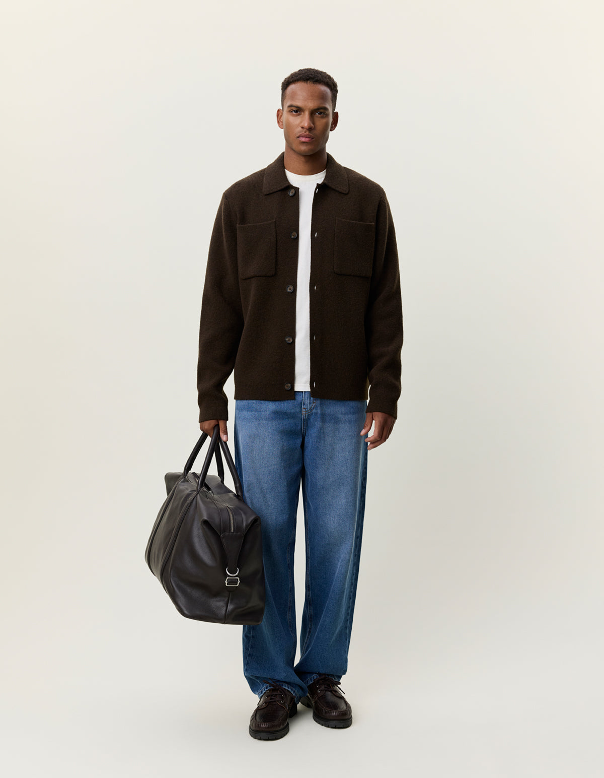 Les Deux Milano Knit Overshirt - DELICIOSO BROWN