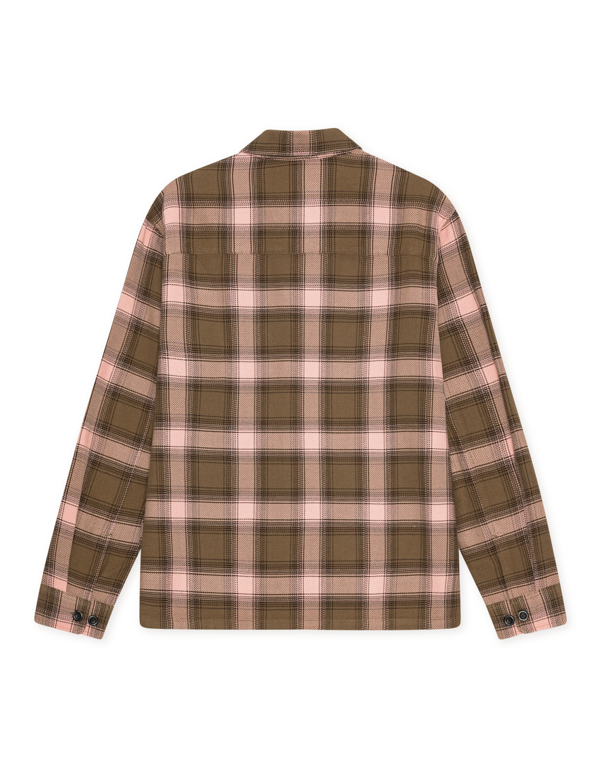 Les Deux Shadowcheck overshirt i Teak Brown ternet – produktbillede forfra