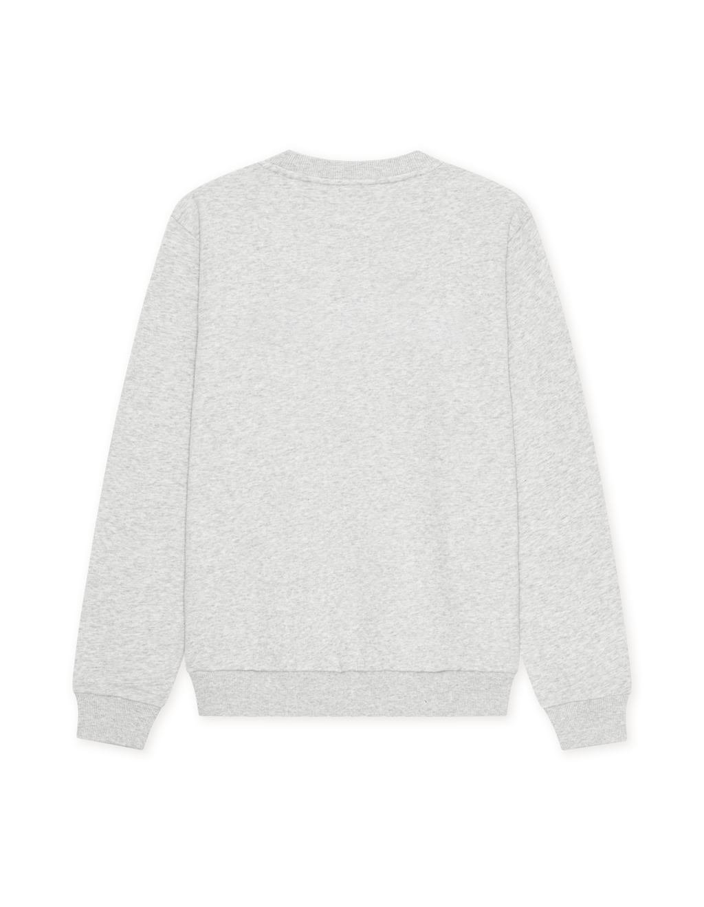 Les Deux Signature print sweatshirt i Snow Melange lysegrå – produktbillede bagfra
