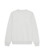 Les Deux Signature print sweatshirt i Snow Melange lysegrå – produktbillede bagfra