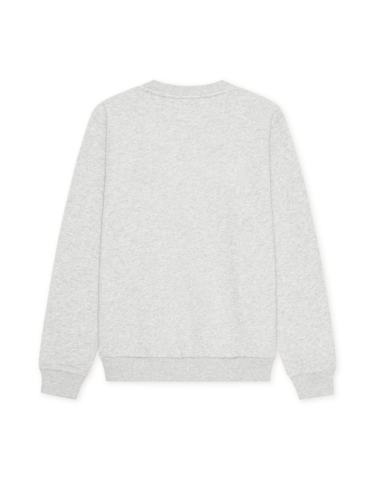 Les Deux Signature print sweatshirt i Snow Melange lysegrå – produktbillede bagfra