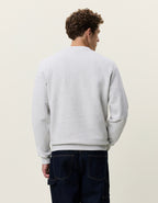 Les Deux Signature print sweatshirt i Snow Melange lysegrå set bagfra