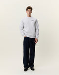 Les Deux Signature Print Sweatshirt - SNOW MELANGE