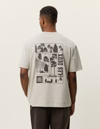 Les Deux Woods heavyweight T-shirt i Light Sand med rygprint set bagfra med rygprint