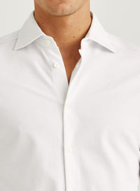 Morris Camden Piqué Shirt / 01 White - Supermen.dk