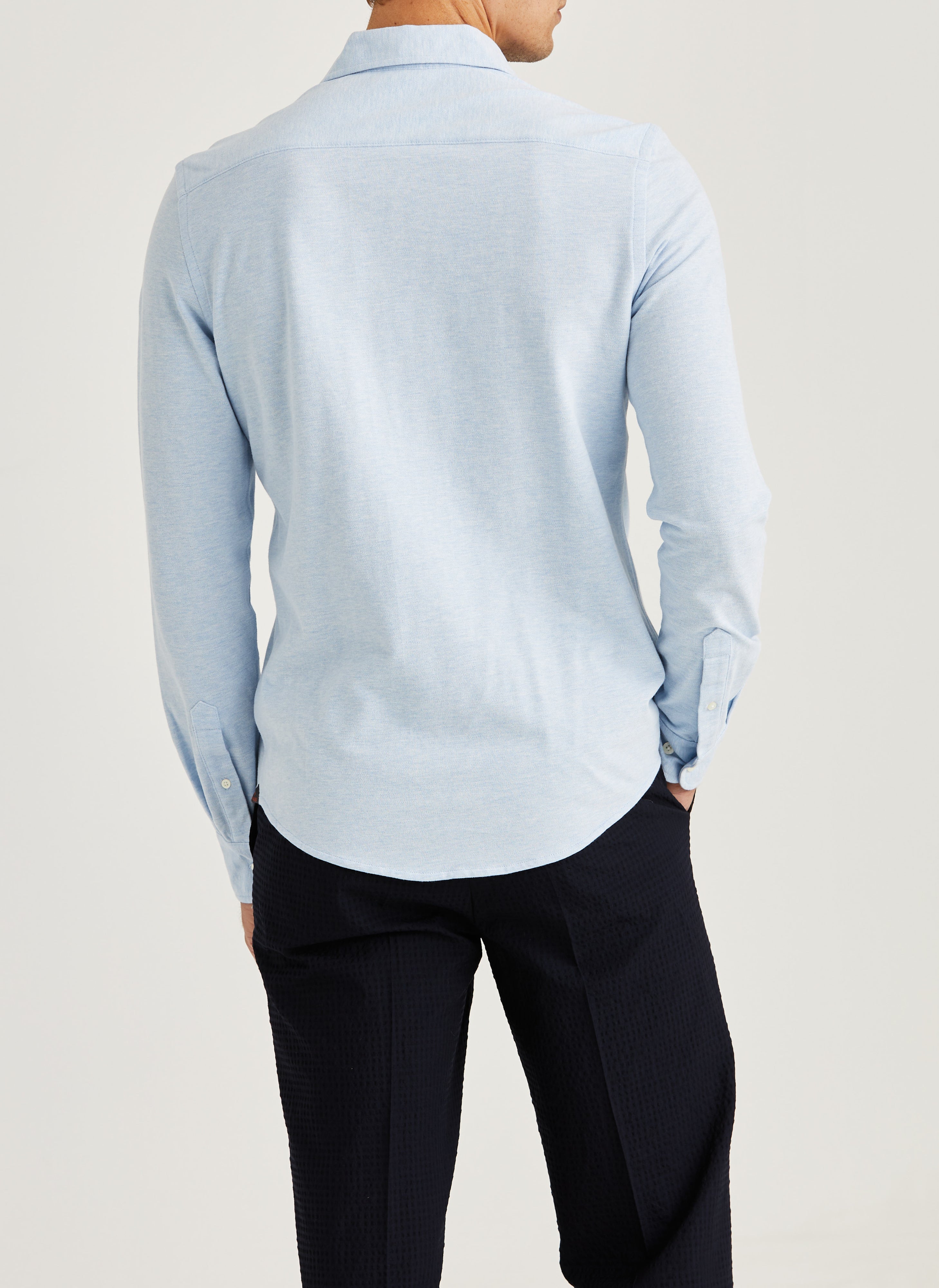 Morris Camden Piqué Shirt / 54 Light Blue - Supermen.dk