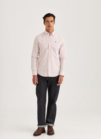 Morris Douglas Oxford Stripe - Slim Fit RED - Supermen.dk