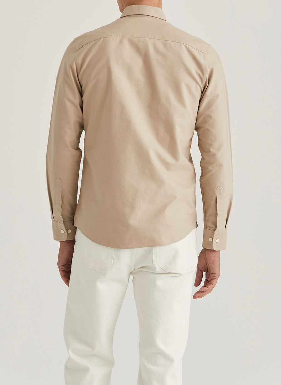 Morris Douglas Slim Fit skjorte i khaki set forfra