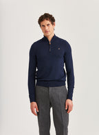 Morris Merino John Zip Blue - Supermen.dk