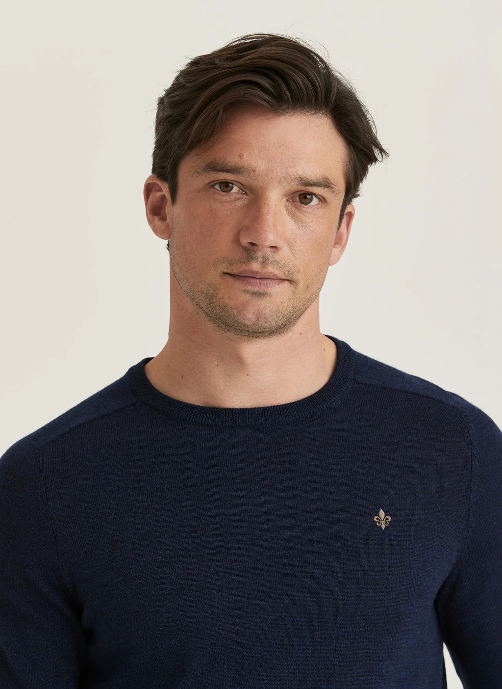 Morris Merino Oneck Blue - Supermen.dk