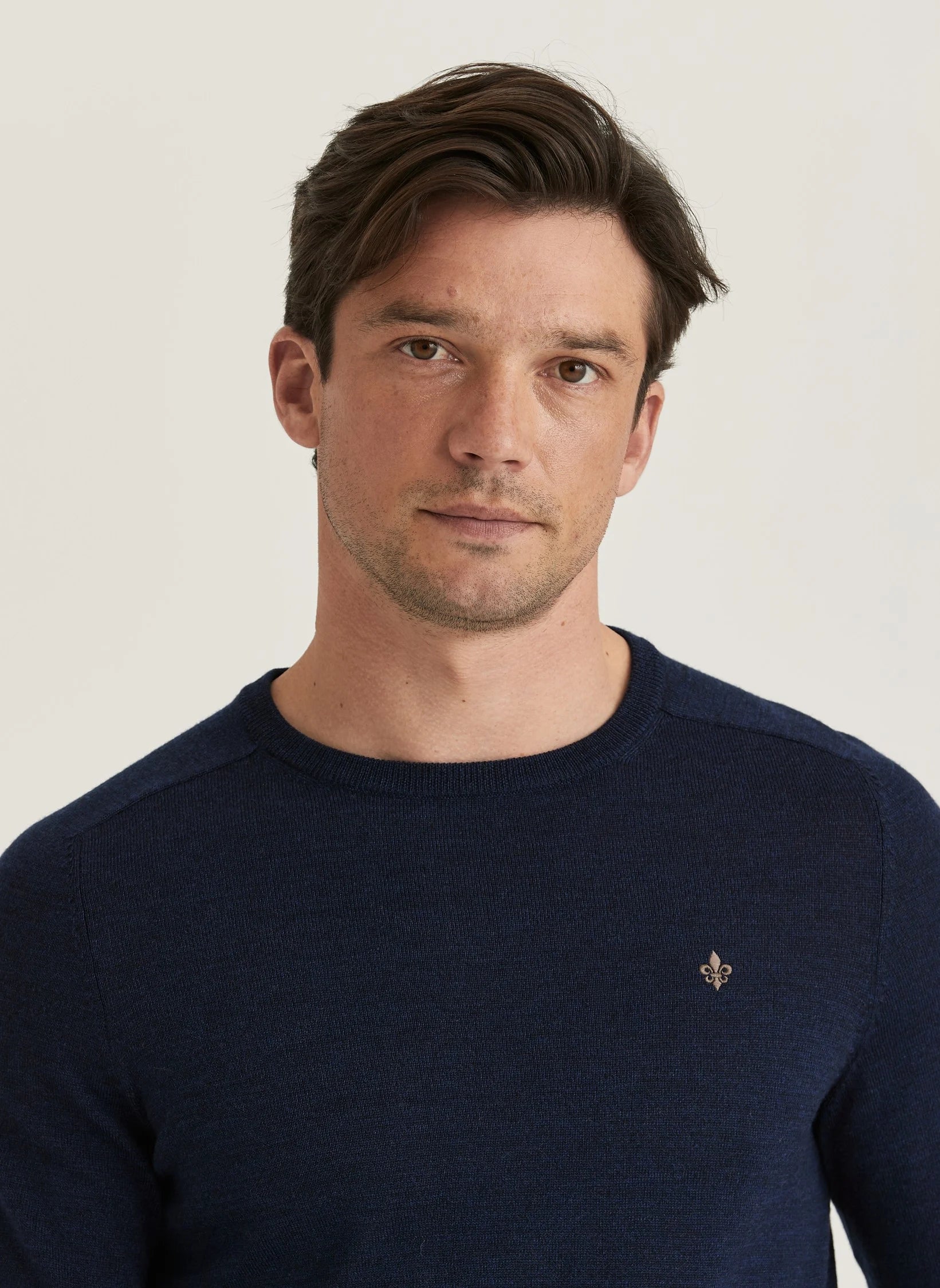 Morris Merino Oneck Blue - Supermen.dk