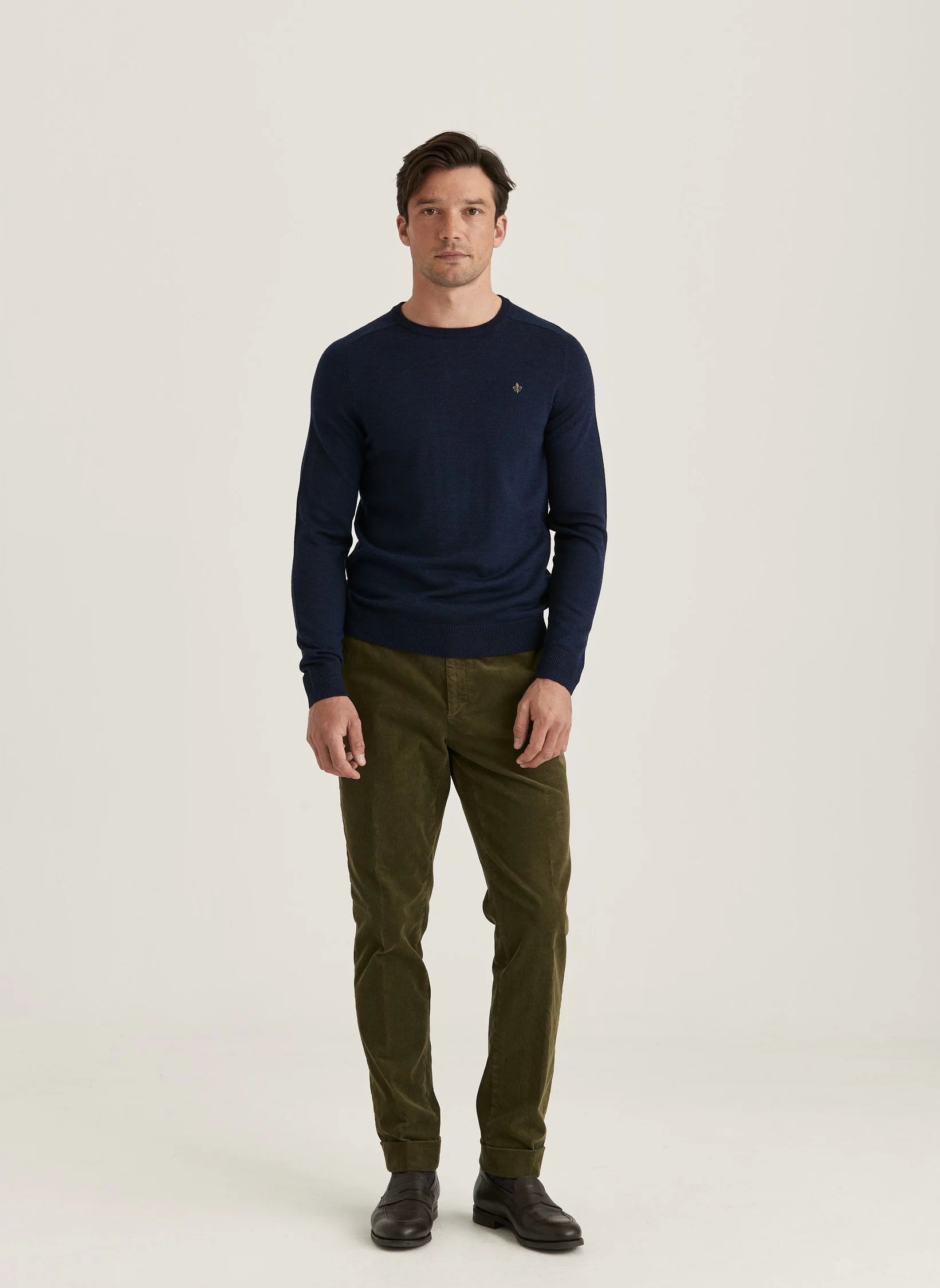 Morris Merino Oneck Blue - Supermen.dk