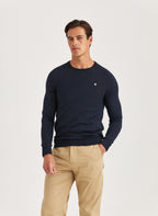 Morris Merino Oneck Blue - Supermen.dk