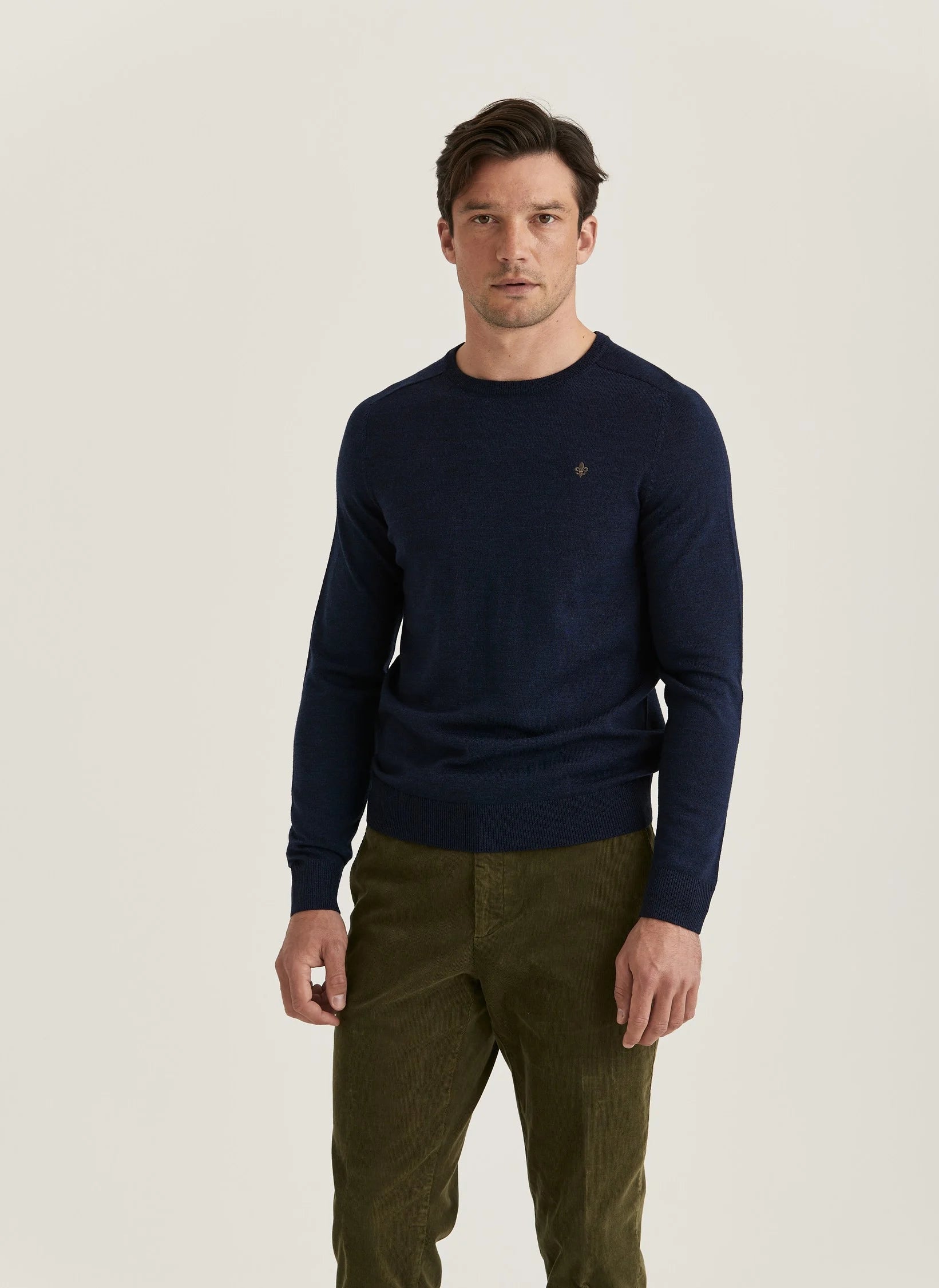 Morris Merino Oneck Blue - Supermen.dk