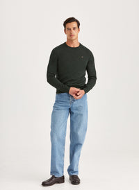 Morris Merino Oneck Olive - Supermen.dk