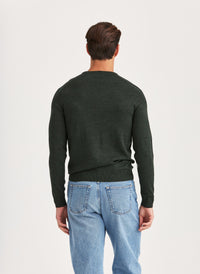 Morris Merino Oneck Olive - Supermen.dk