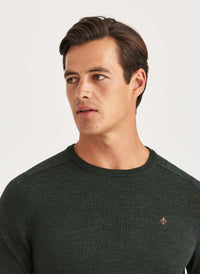 Morris Merino Oneck Olive - Supermen.dk
