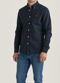 Morris Oxford Button Down Shirt Navy - Supermen.dk