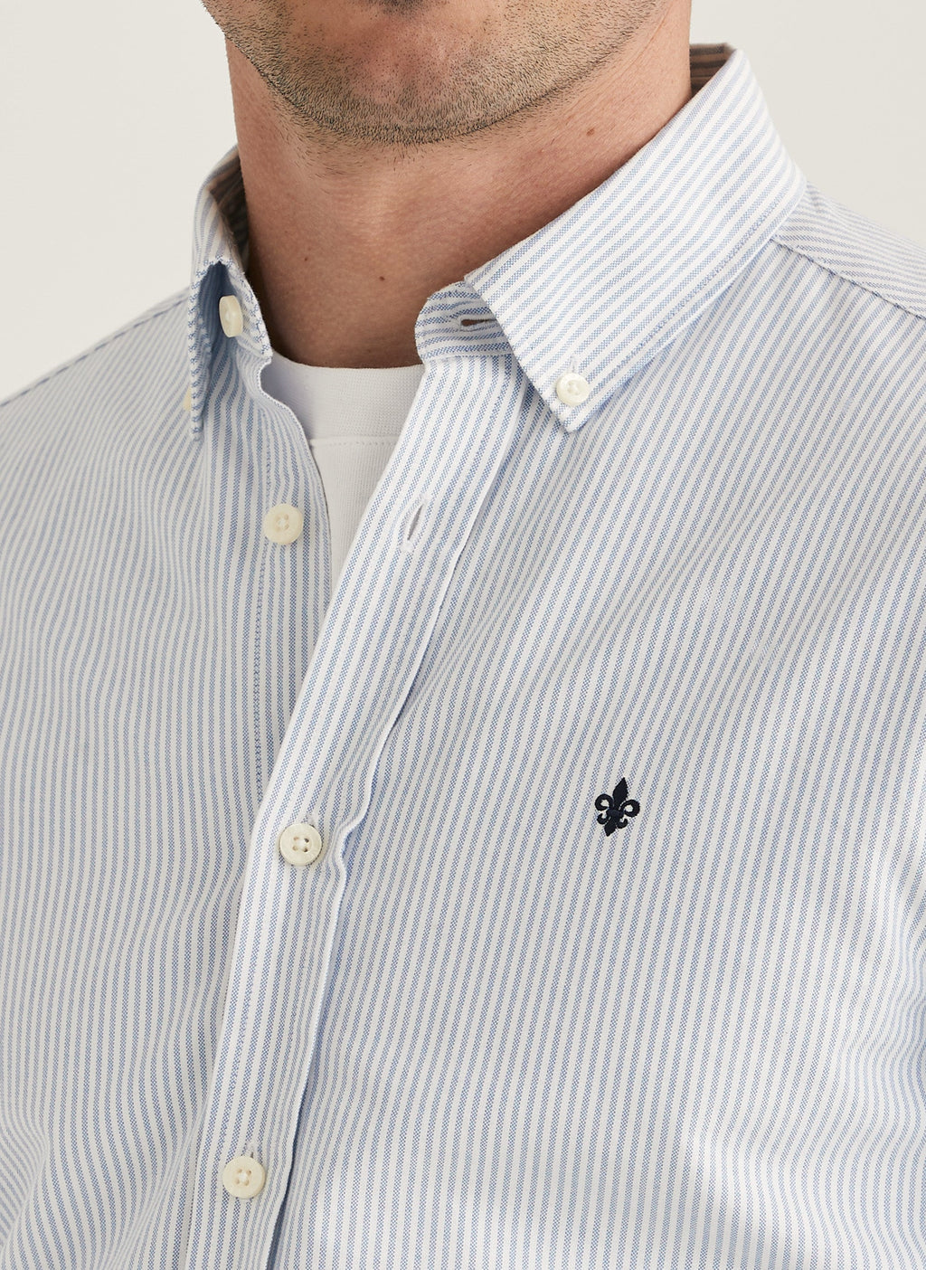 Morris Oxford Striped BD Shirt - Supermen.dk